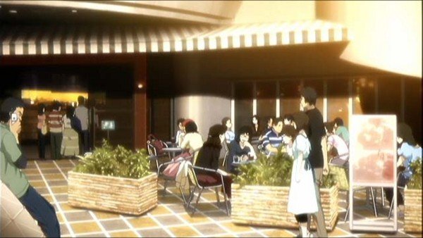 Shiki Ryougi and Mikiya Kokutou meet at a coffee shop